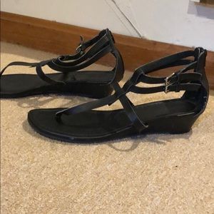 Kitten wedge sandals